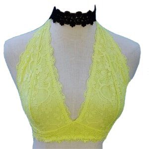 NEW!Free people M halter lace bralette